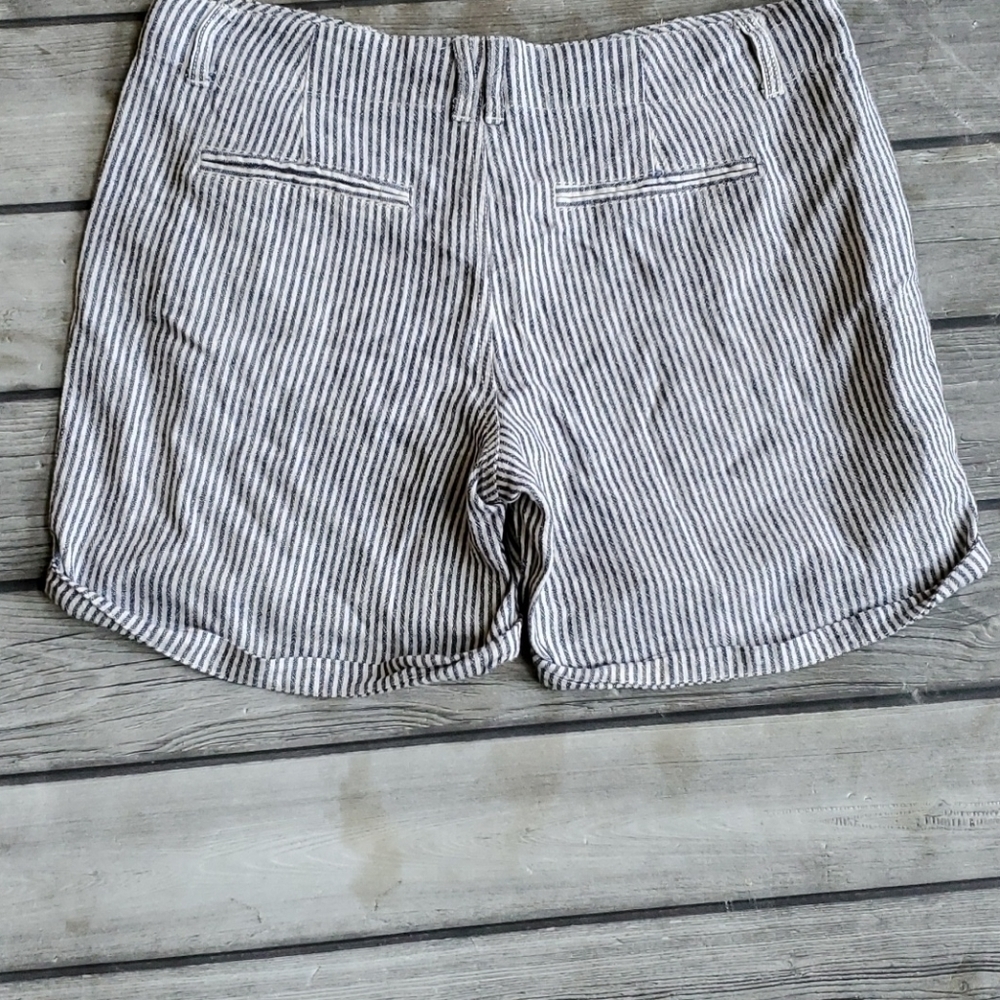 Maurices Linen Blend Striped Shorts Sz 7/8 - Picture 5 of 5
